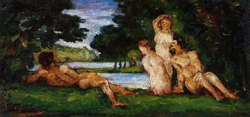 Bagnanti e bagnanti - Paul Cézanne
