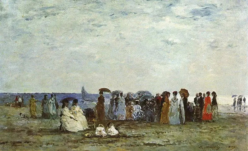 Bagnanti sulla spiaggia di Trouville - Eugène Boudin