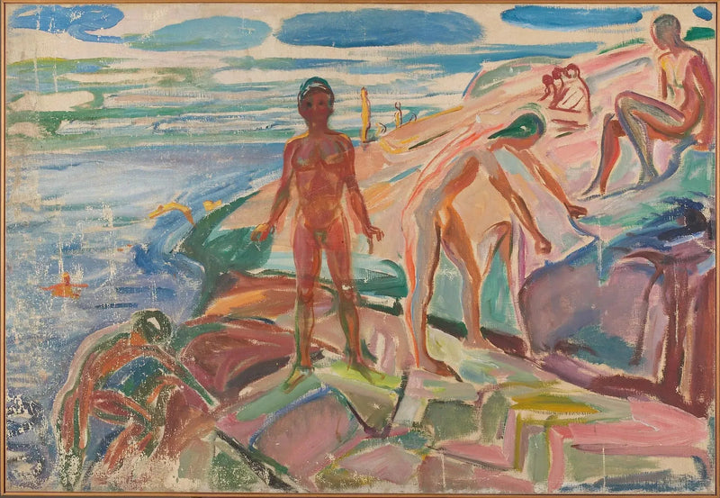 Bagnanti sugli scogli - Edvard Munch