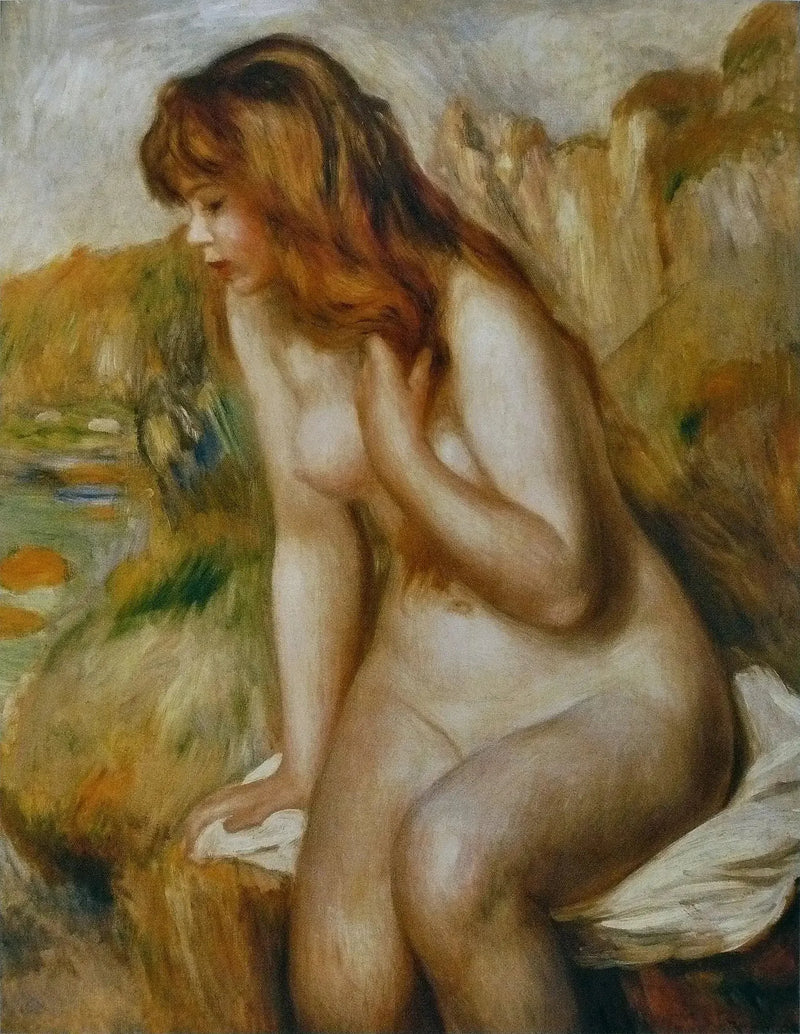 Bagnante seduta sulla roccia - Pierre-Auguste Renoir