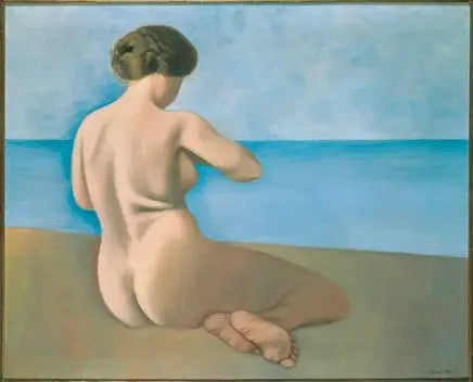 Bagnante seduta di schiena sulla sabbia - Félix Vallotton