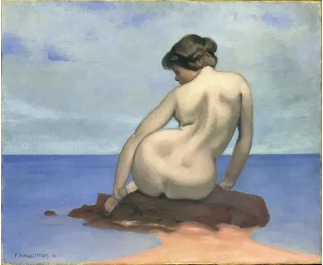 Bagnante seduta su una roccia - Félix Vallotton