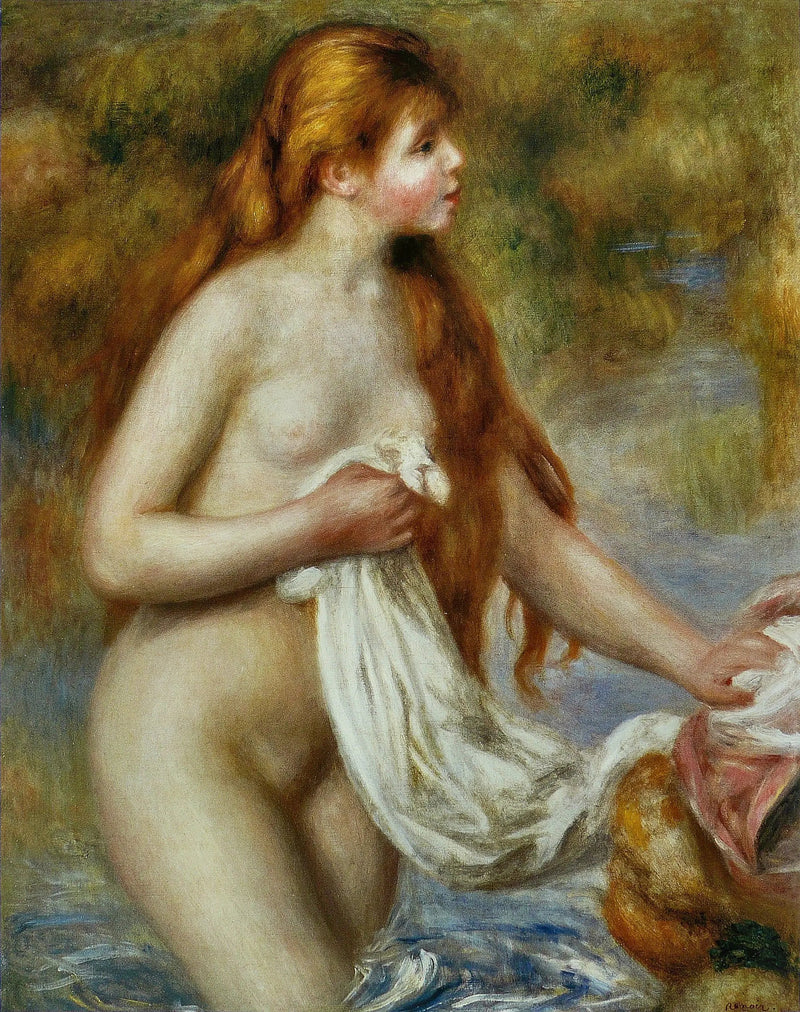 Bagnante dai capelli lunghi - Pierre-Auguste Renoir