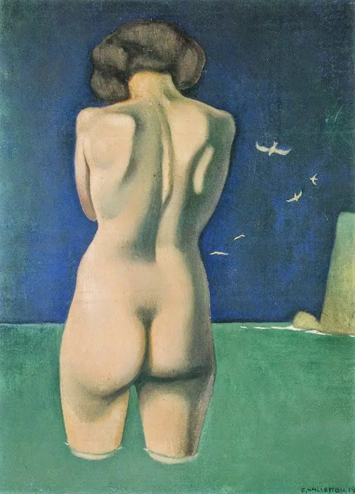 Bagnante con uccelli - Félix Vallotton