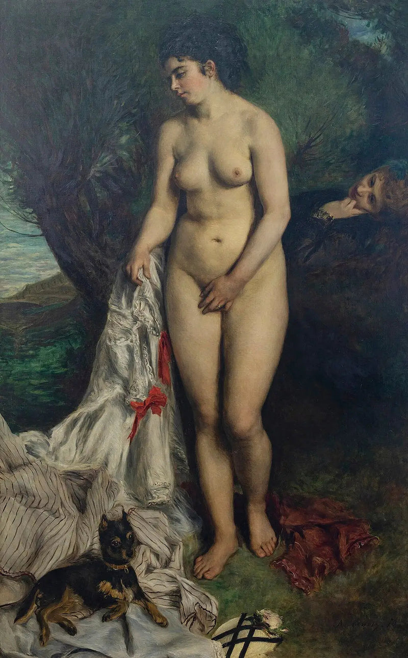 Bagnante con un grifone o Lise al bordo della Senna - Pierre-Auguste Renoir