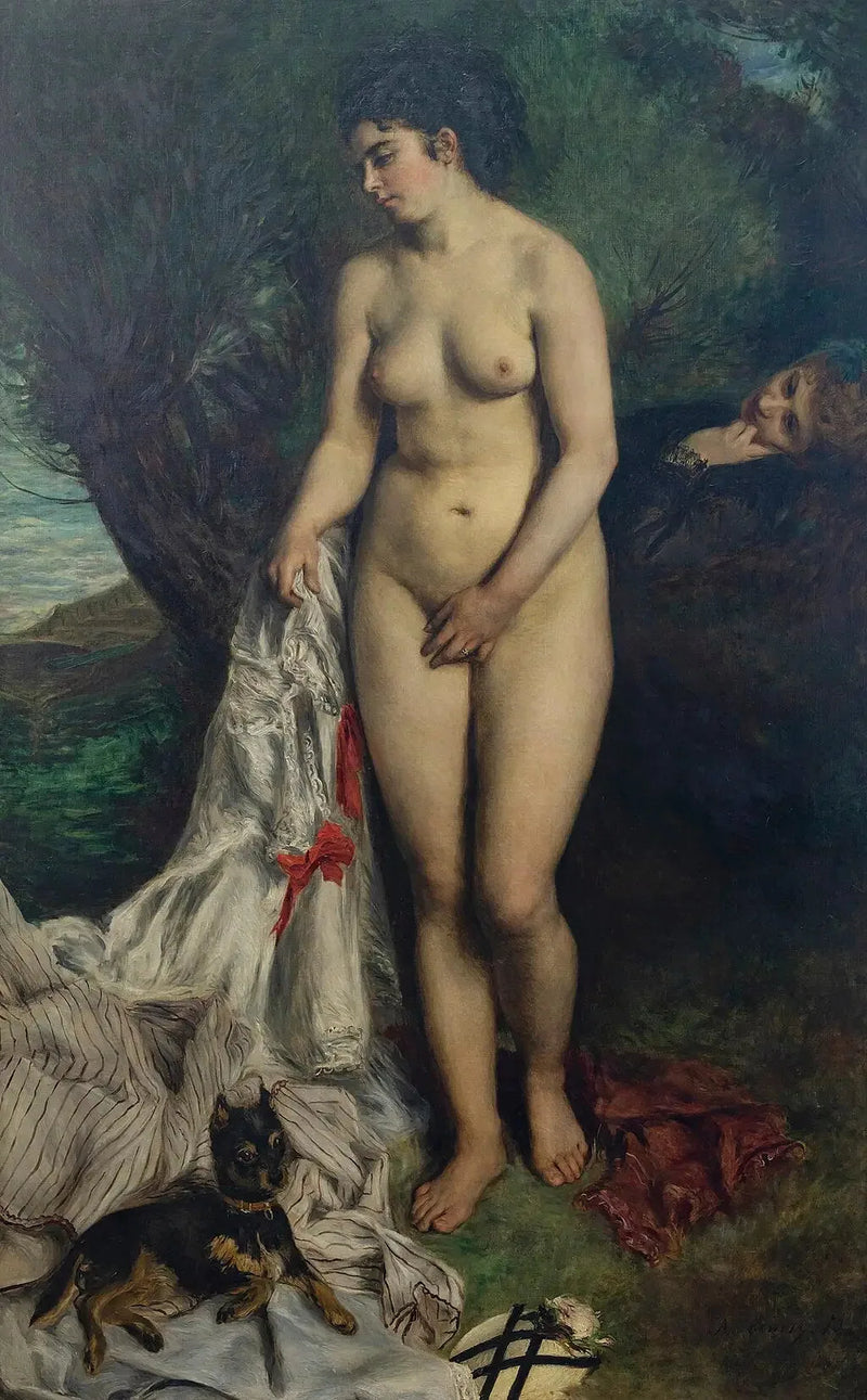Bagnante con un grifone o Lise al bordo della Senna - Pierre-Auguste Renoir