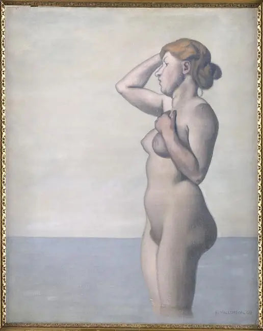 Bagnante di profilo, cielo grigio - Félix Vallotton