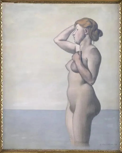Bagnante di profilo, cielo grigio - Félix Vallotton
