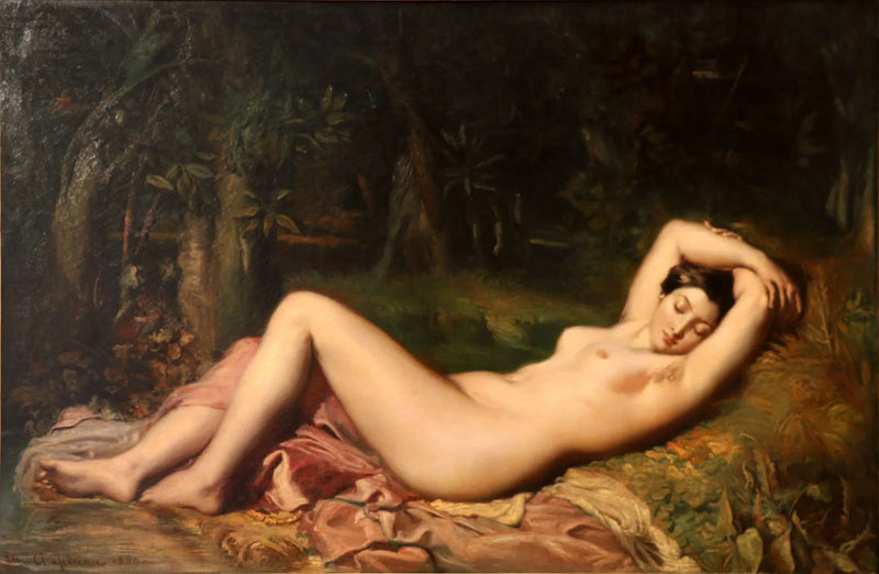 Bagnante addormentata vicino a una sorgente - Théodore Chassériau