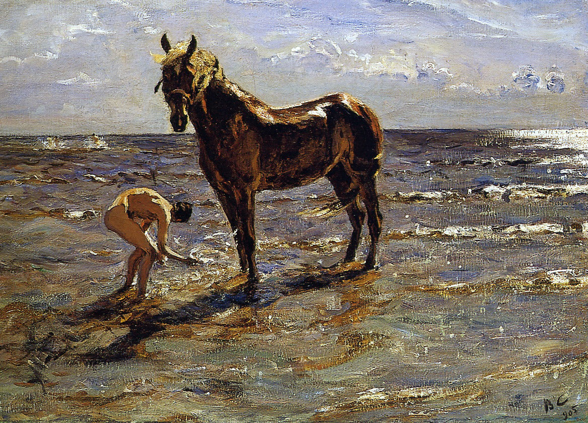 Fare il bagno a un cavallo - Valentin Serov
