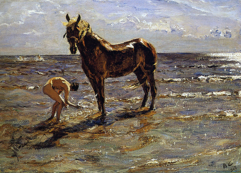 Fare il bagno a un cavallo - Valentin Serov