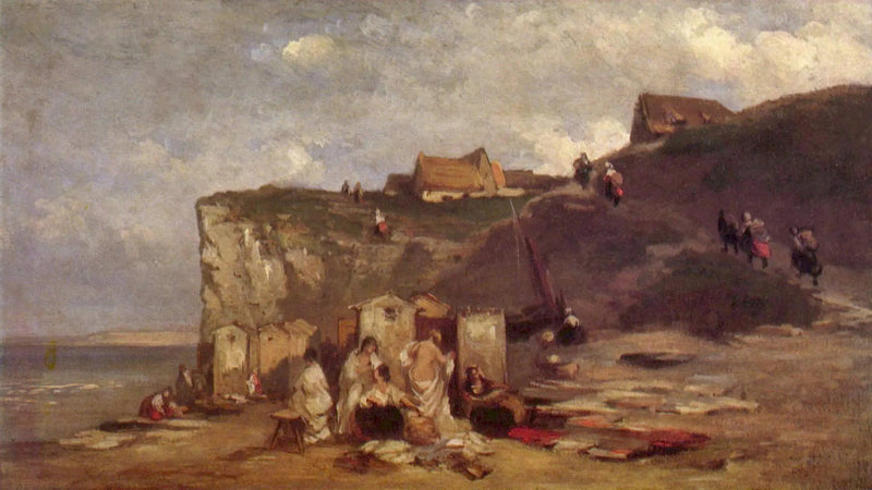 Bagno di donna a Dieppe III - Carl Spitzweg