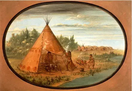 Bagno di vapore - Minatarree - George Catlin