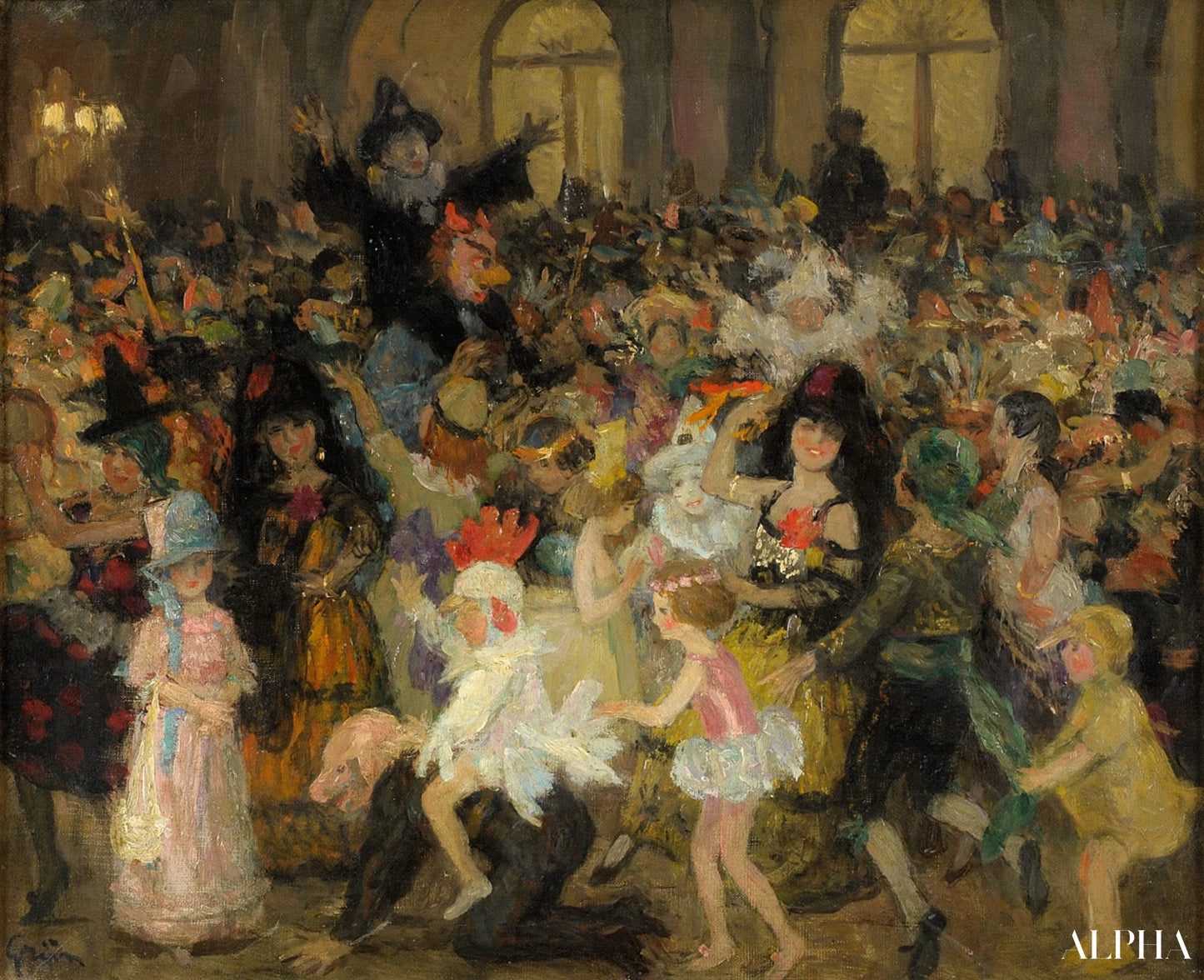 Ballo in maschera a Parigi - Jules Grün - Riproduzioni di quadri e dipinti di alta gamma