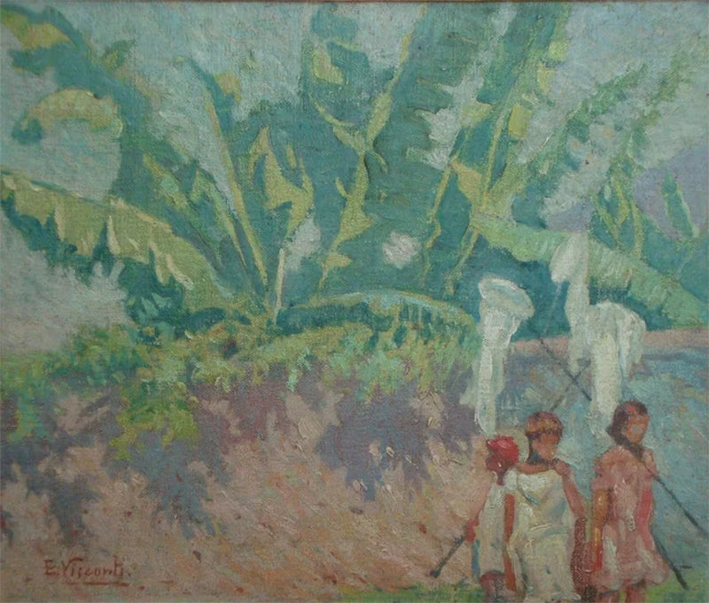 Bananeiras - Estudo para ���Garotos da Ladeira��� - Eliseu Visconti