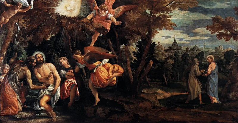 Battesimo e tentazione di Cristo - Paolo Veronese
