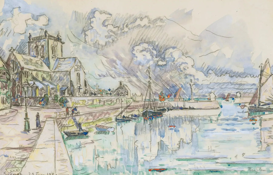 Barfleur, il porto - Paul Signac