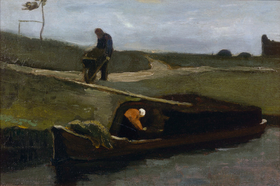 Barca di torba con due personaggi - Vincent van Gogh
