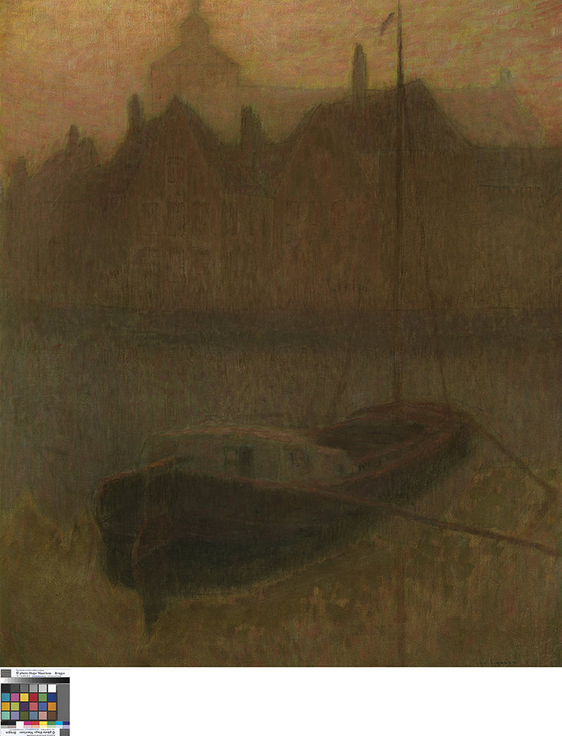 Barca sul Canale (mattina) - Henri Le Sidaner