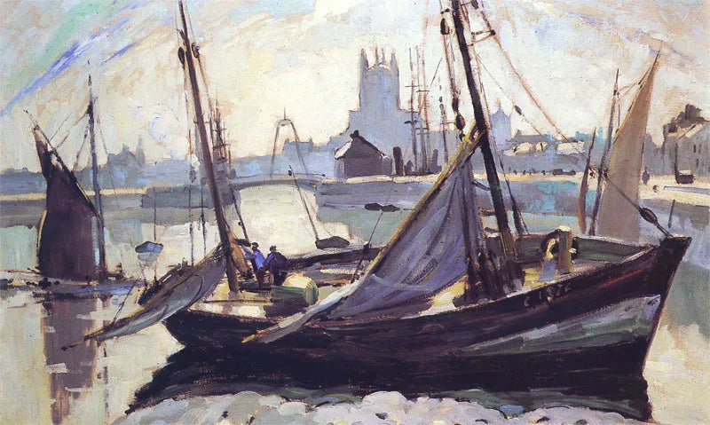 Barche, Fécamp - Robert Antoine Pinchon