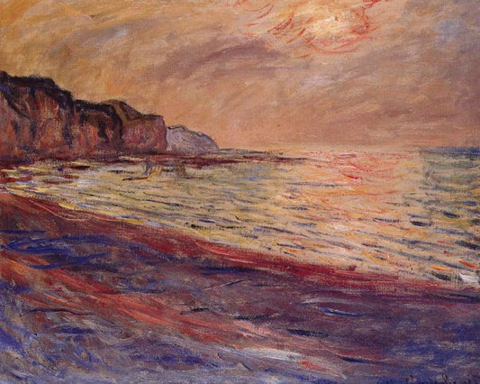 Coucher de soleil à Pourville Claude Monet (1882)