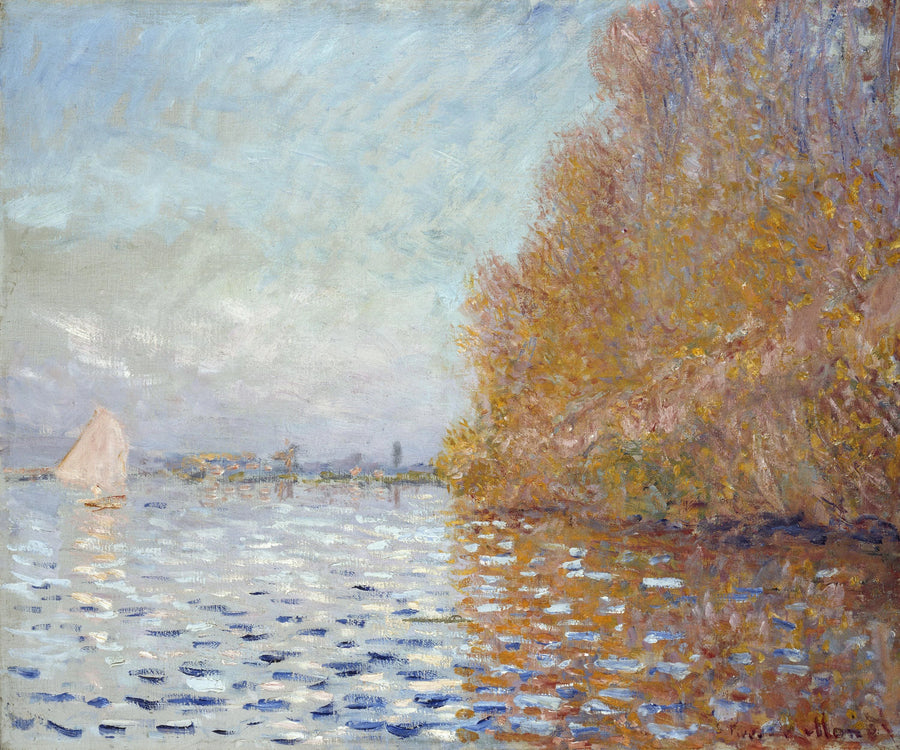 Il bacino di Argenteuil con una barca a vela W331 - Claude Monet