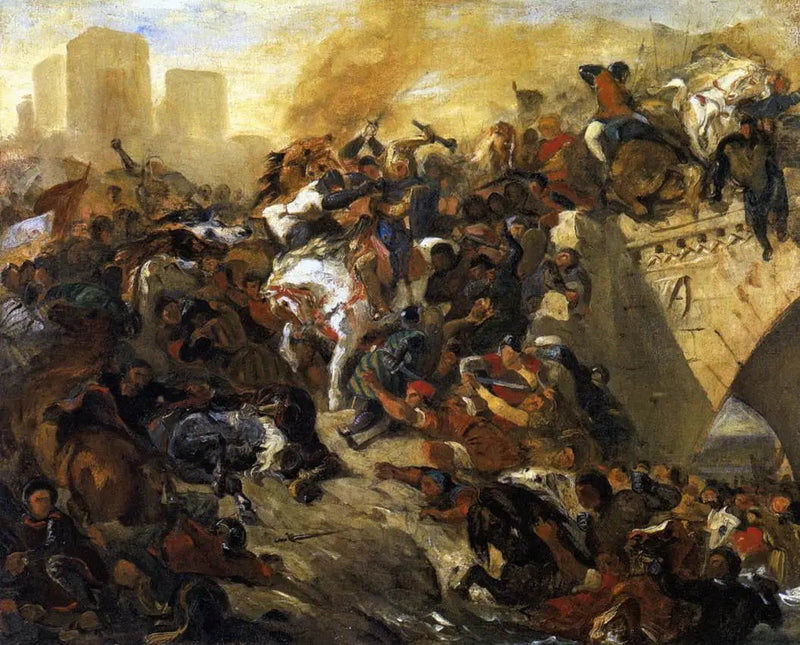 Battaglia di Taillebourg vinta da san Luigi - Eugène Delacroix