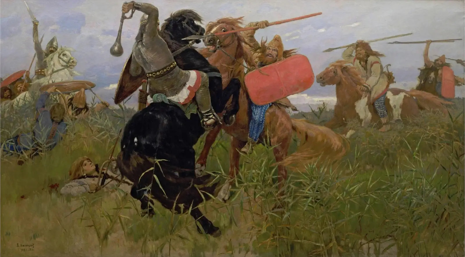 Bataille entre les Scythes et les Slaves - Viktor Vasnetsov - Alpha Reproduction