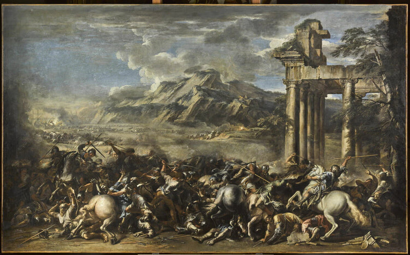Bataille héroïque (La Bataille d'Eurymédon) - Salvator Rosa