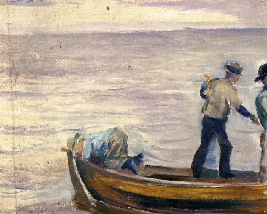 Barca con tre ragazzi - Edvard Munch