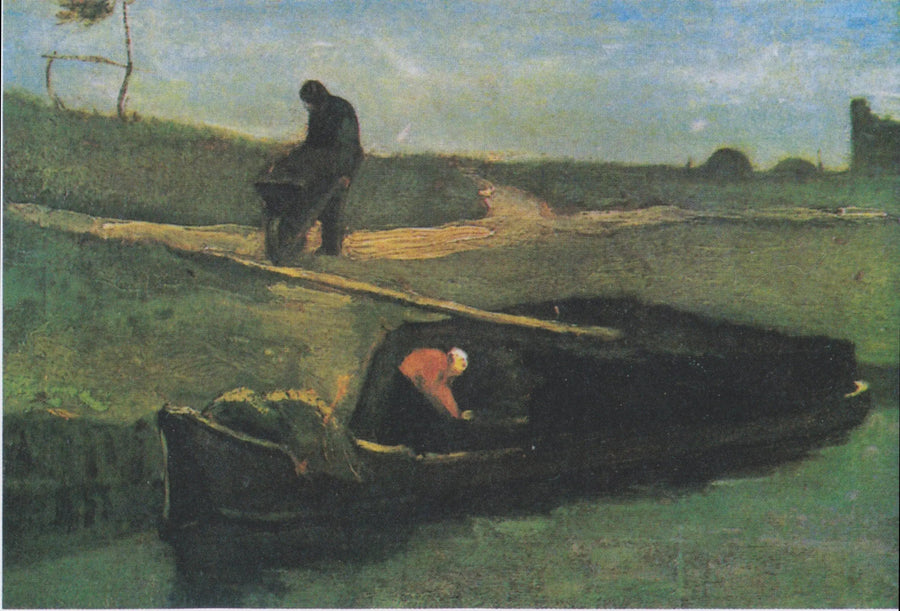 Barca di torba con due personaggi - Vincent van Gogh