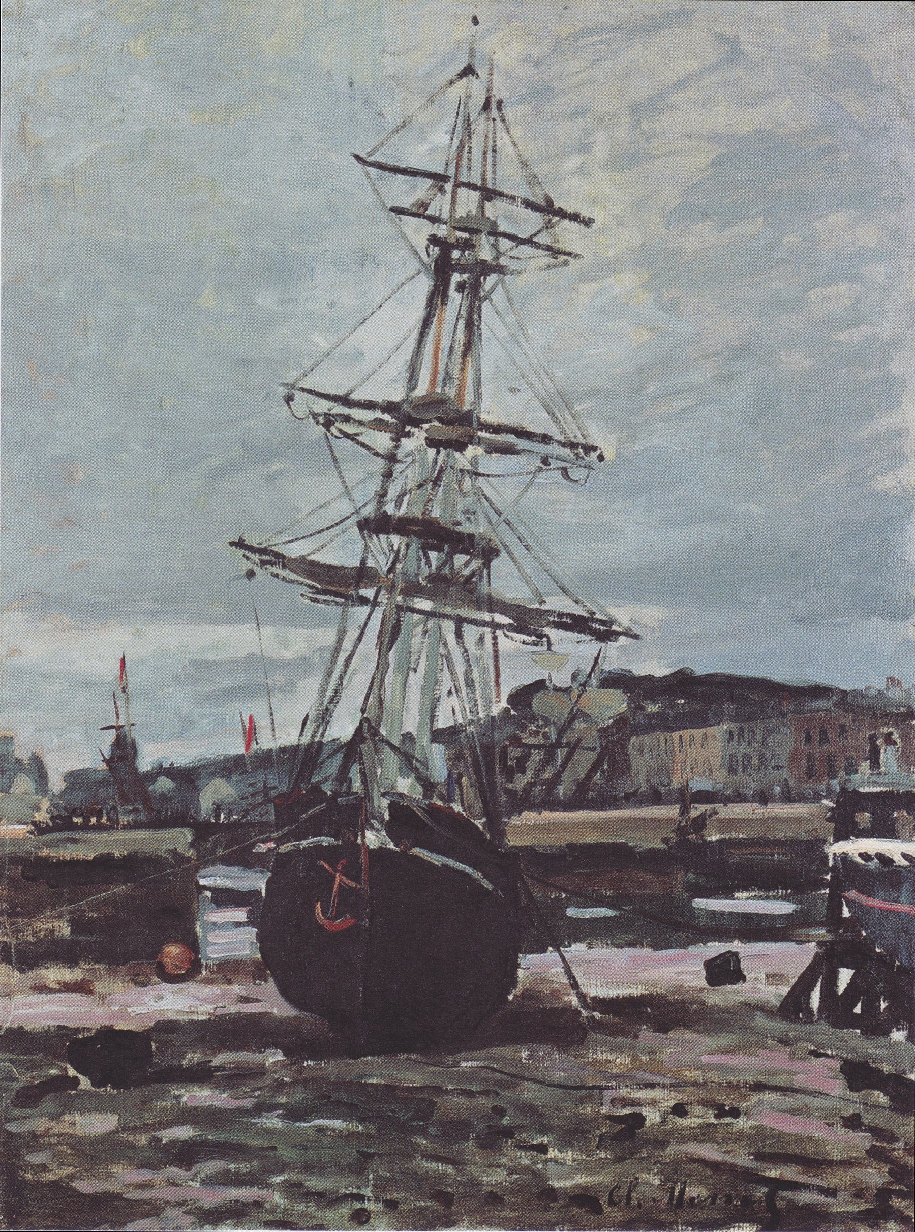 Bateau échoué à Fécamp W118 par Claude Monet, 1868, Kunst Museum Winterthur