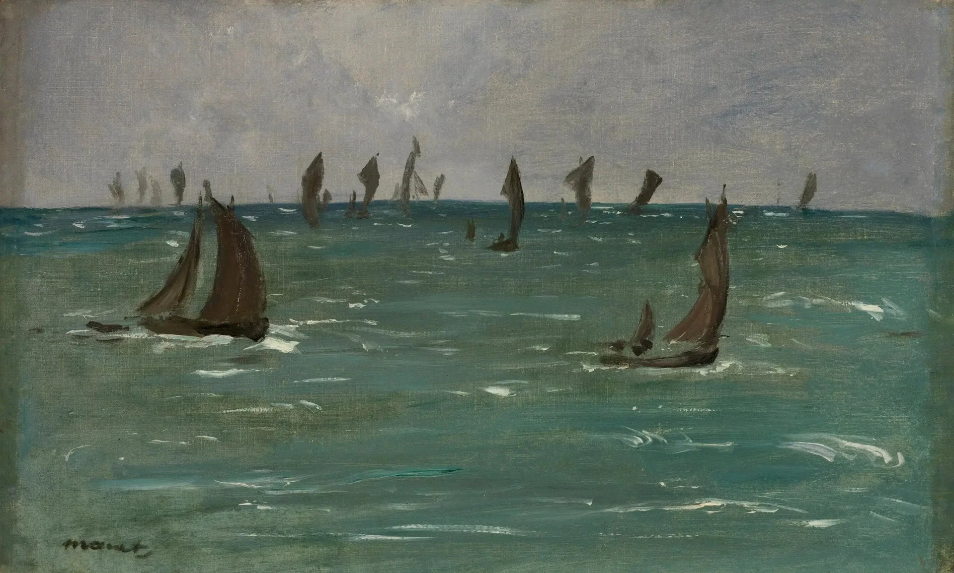 Bateaux à Berck-sur-Mer - Édouard Manet image 1 reproduction réalisée par Alpha Reproduction