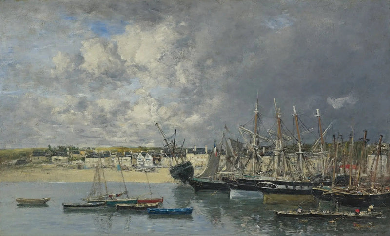 Barche all'ancora nel porto, Portrieux - Eugène Boudin