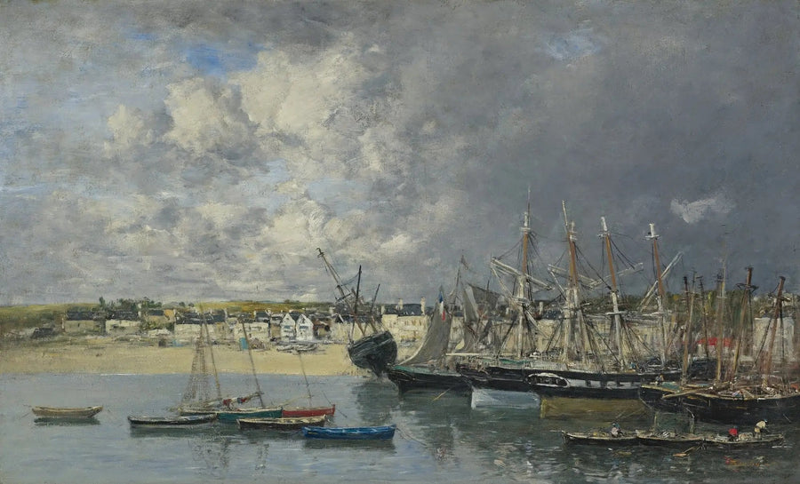 Barche all'ancora nel porto, Portrieux - Eugène Boudin