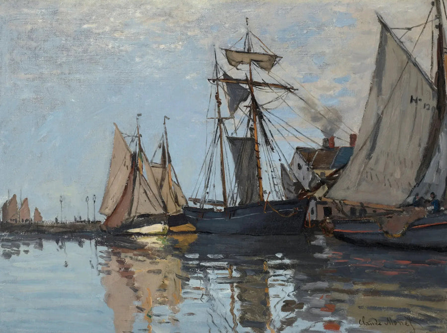 Barche nel porto di Honfleur - Claude Monet