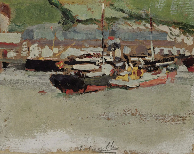 Barche in un porto - Joaquín Sorolla