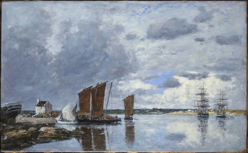 Barche da pesca a Kerhor - Eugène Boudin