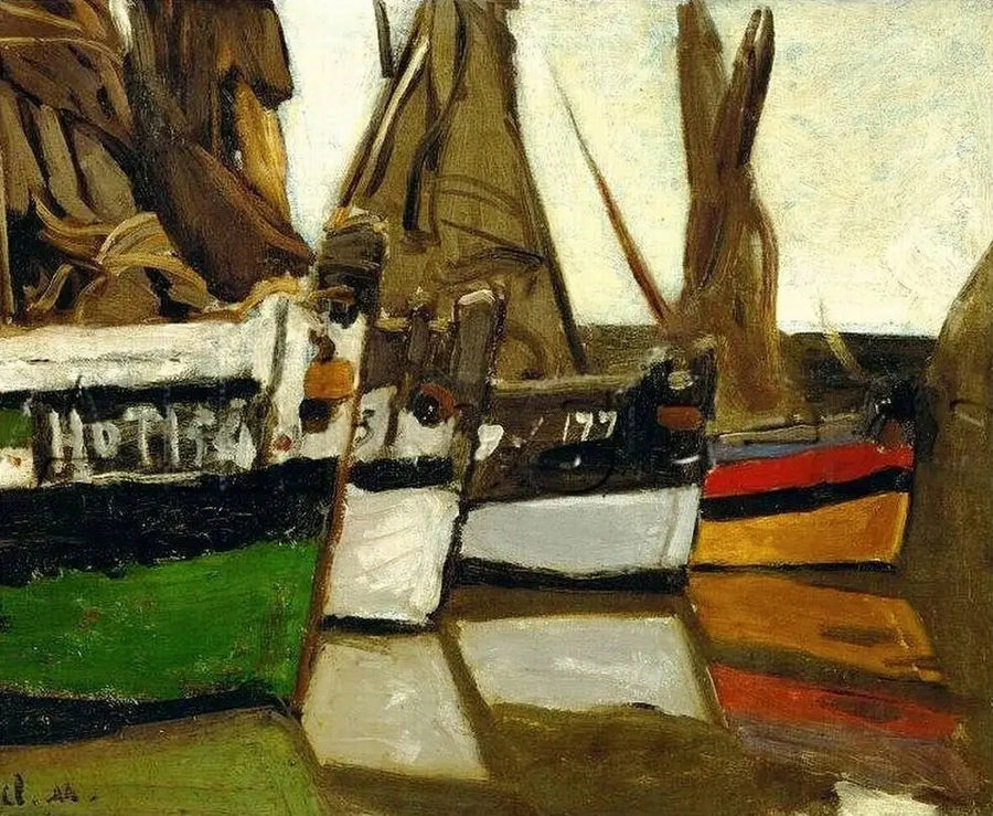Barche da pesca, Honfleur W74 - Claude Monet