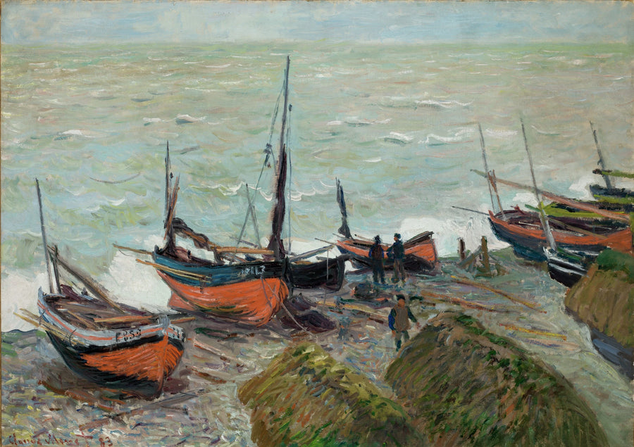 Barche da pesca in Étretat W823 - Claude Monet