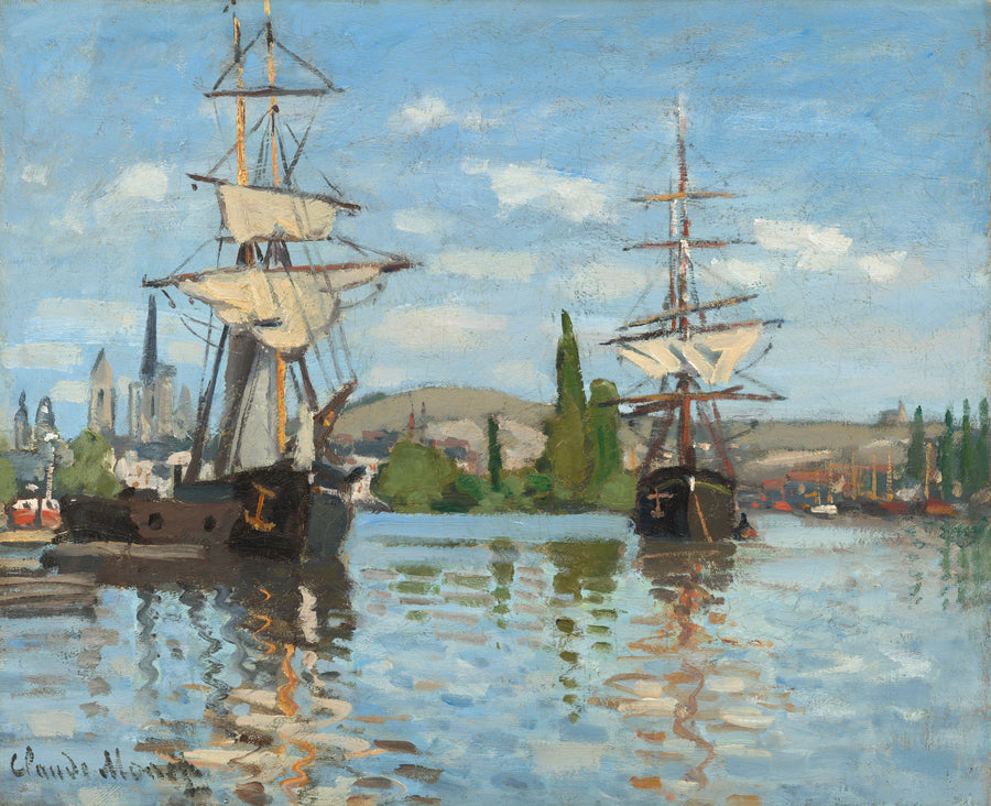 Navi sulla Senna a Rouen W210 - Claude Monet