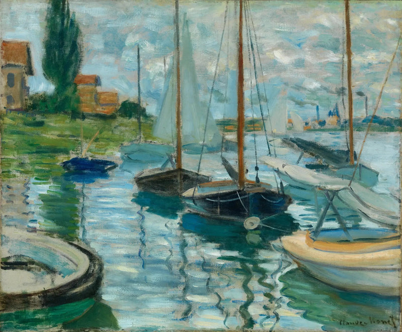 Barche sulla Senna a Gennevilliers - Claude Monet