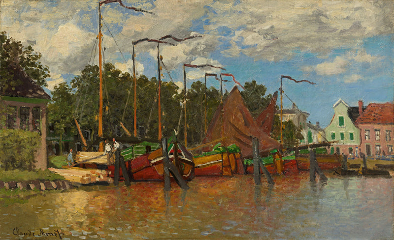 Barche a Zaandam W189 - Claude Monet