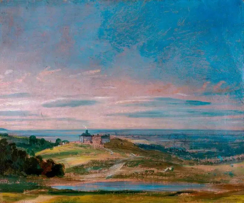 Edifici su un terreno in pendenza vicino a Hampstead - John Constable