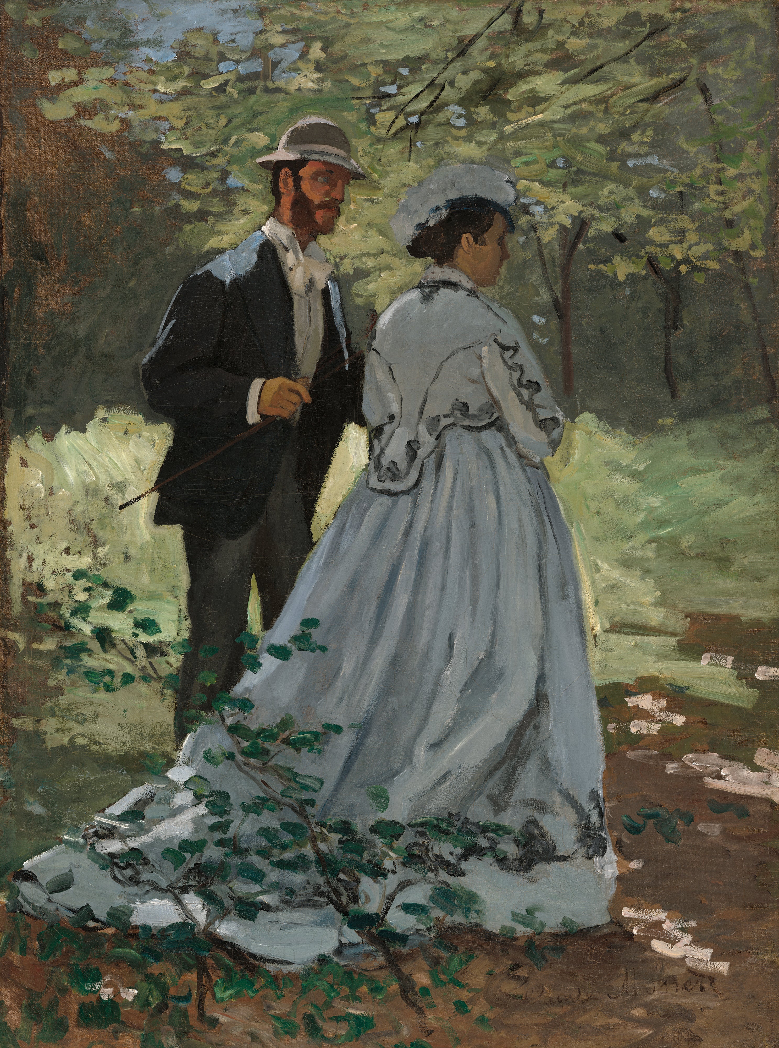 Reproduction du tableau « Bazille and Camille (Study for "Déjeuner sur l'Herbe") - Claude Monet » par Alpha Reproduction en peinture à l’huile