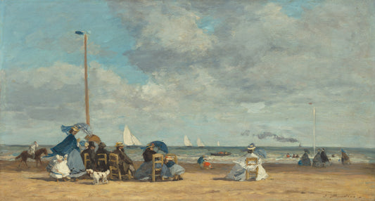 🌊 La Spiaggia a Trouville – Eugène Boudin (anni 1860)