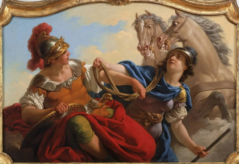 Bellone che presenta le briglie dei suoi cavalli a Marte - Louis Jean François Lagrenée
