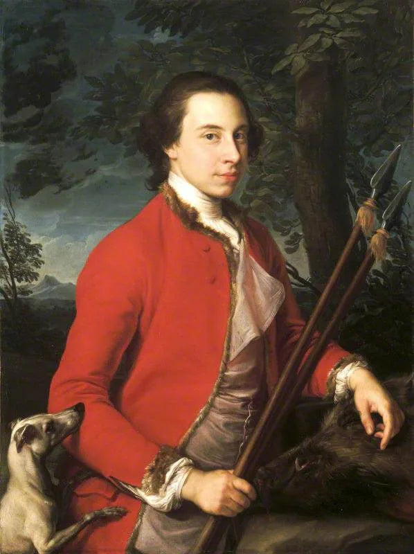 Benjamin Lethieullier MP (1728/9-1797), avec deux lances à sanglier - Pompeo Batoni