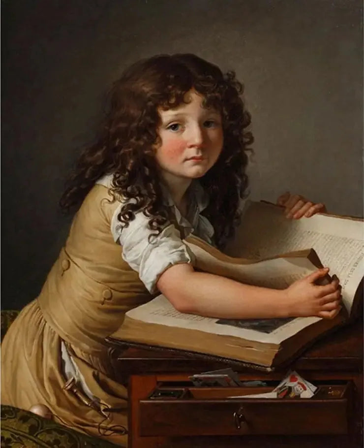 Benoît Agnès Trioson che guarda figure in un libro - Anne-Louis Girodet