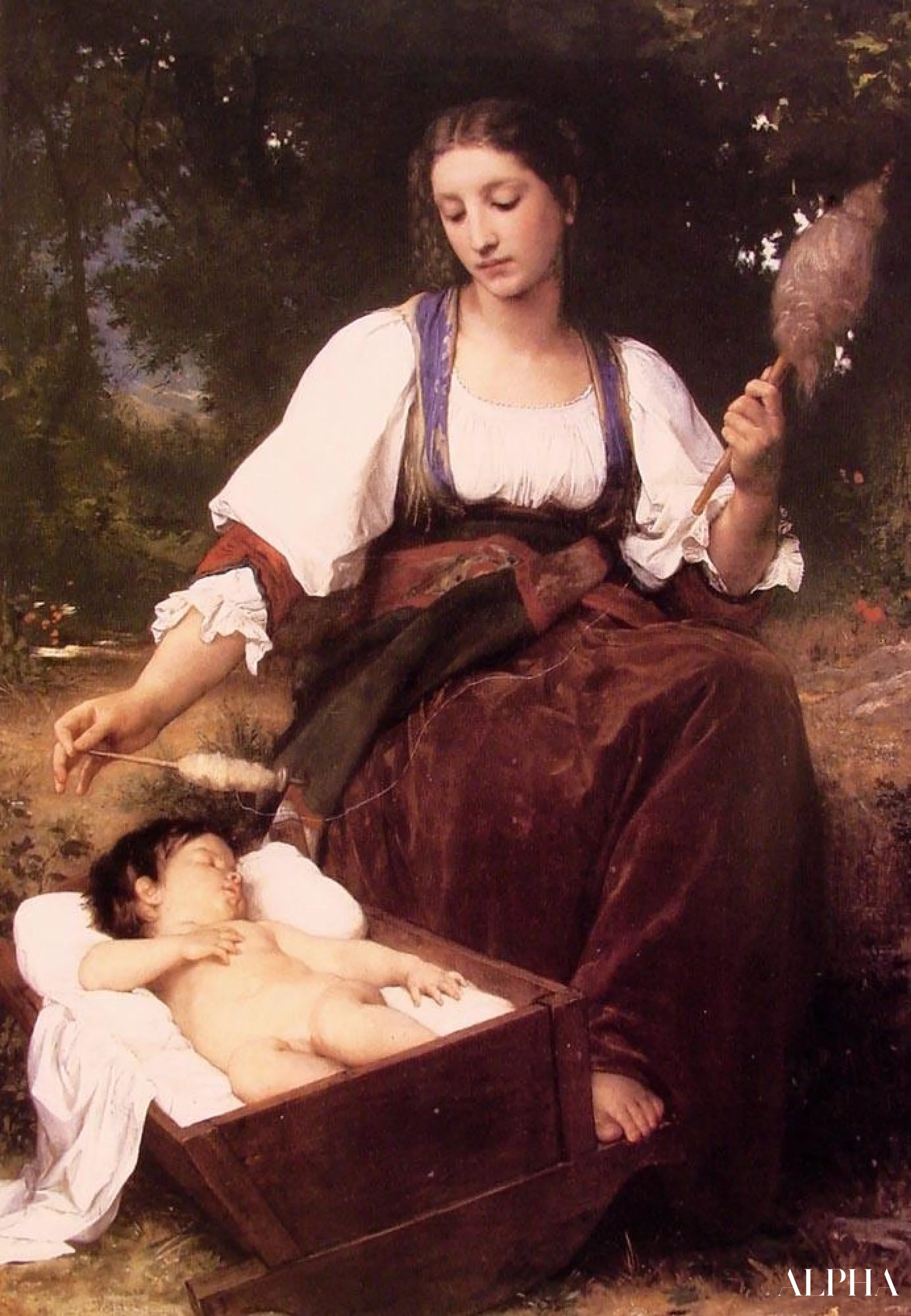 Berceuse - William Bouguereau - Riproduzioni di quadri e dipinti di alta gamma